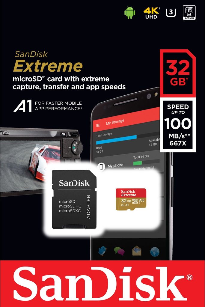 SanDisk Extreme 32 GB MicroSDHC UHS-I Class 10 Zdjęcie produktu 5