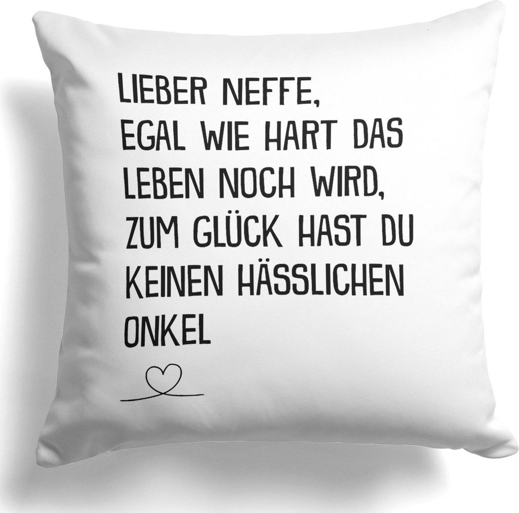 22Feels Neffe Geschenk von Onkel Jungs 18. Geburtstag Deko Kissen Männer Dekoration Firmung Weihnachten Uni Abschluss Bachelor Master Konfirmation...