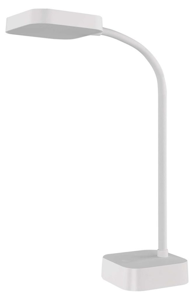LED stolní lampa EMILY, nabíjecí, bílá
