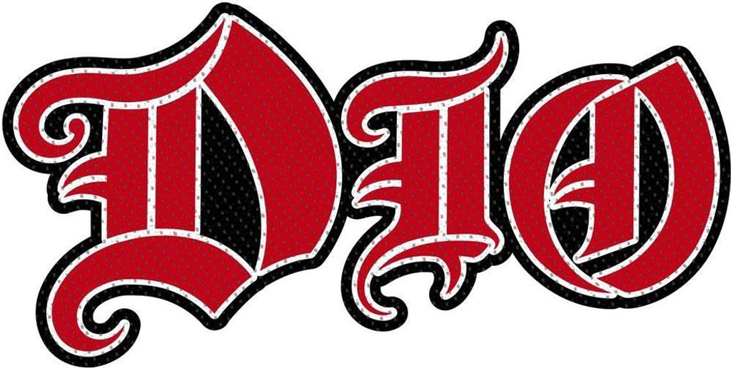 Dio - Ausschnitt - Patch, gewebter Stoff Logo RO12729 (Einheitsgröße) (Rot)