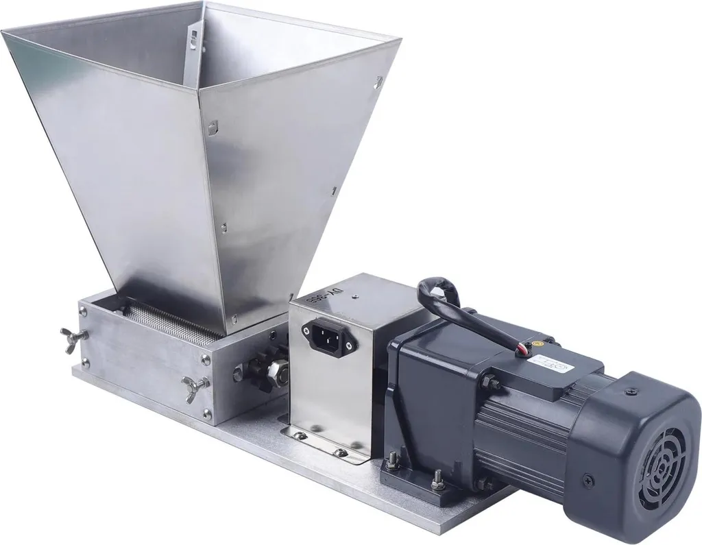 Moulin à malt inox 60W vitesse lente 75 tours/min pour grain humide