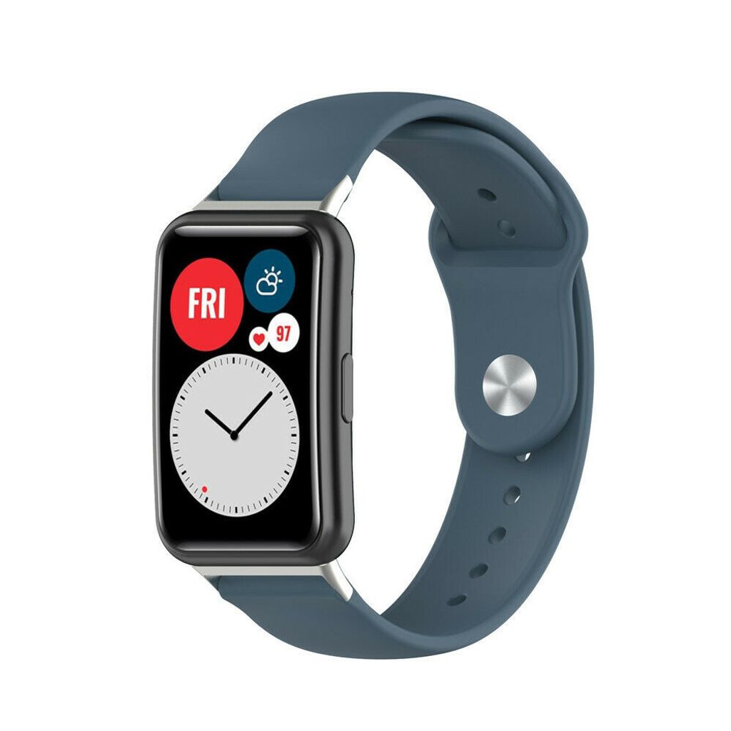 Strap-it Huawei Watch Fit New Sportarmband (Blau-Grau)