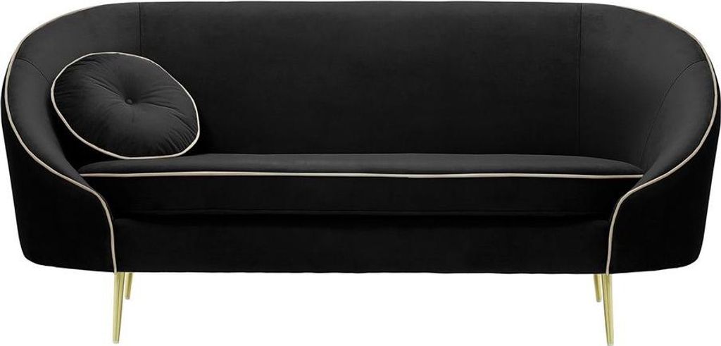 2,5-Sitzer Sofa Kooper-Velluto 20-Contrast piping-gold metal