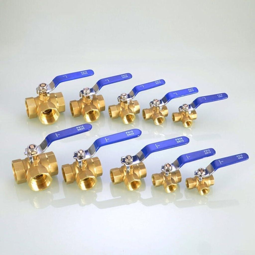 3-Wege T-Port L-Port Kugelhahn - 1/4" - 3/8" - 1/2" - 3/4" - 1" (DN10 T-Typ) für Wasser - Öl - Gas