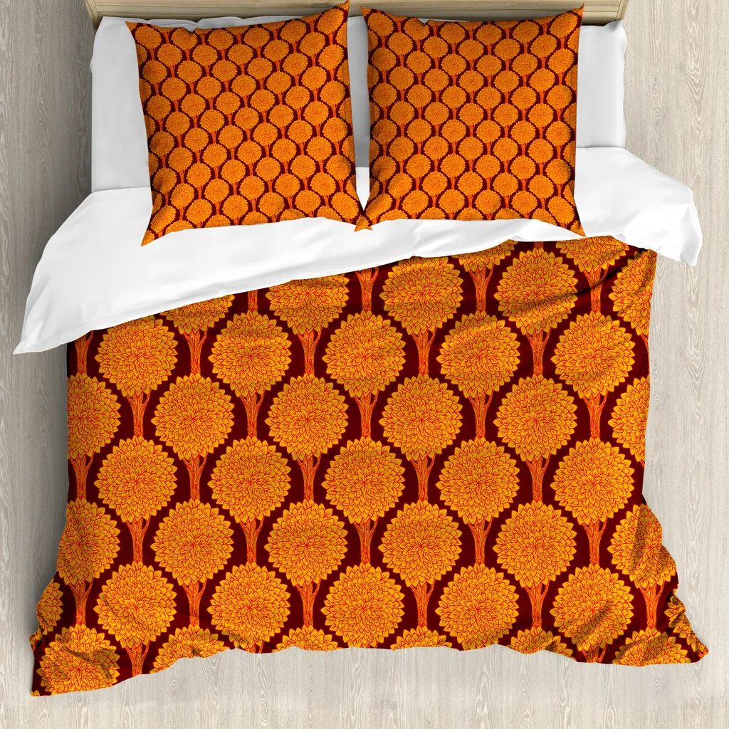 Copripiumino ABAKUHAUS 155x220: Comfort Antiacaro Arancione Castagna