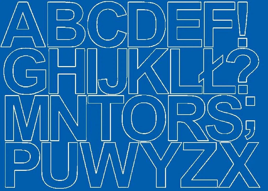 Lettres autocollantes bleues 8 cm - Kit alphabet adhésif pour vitrine