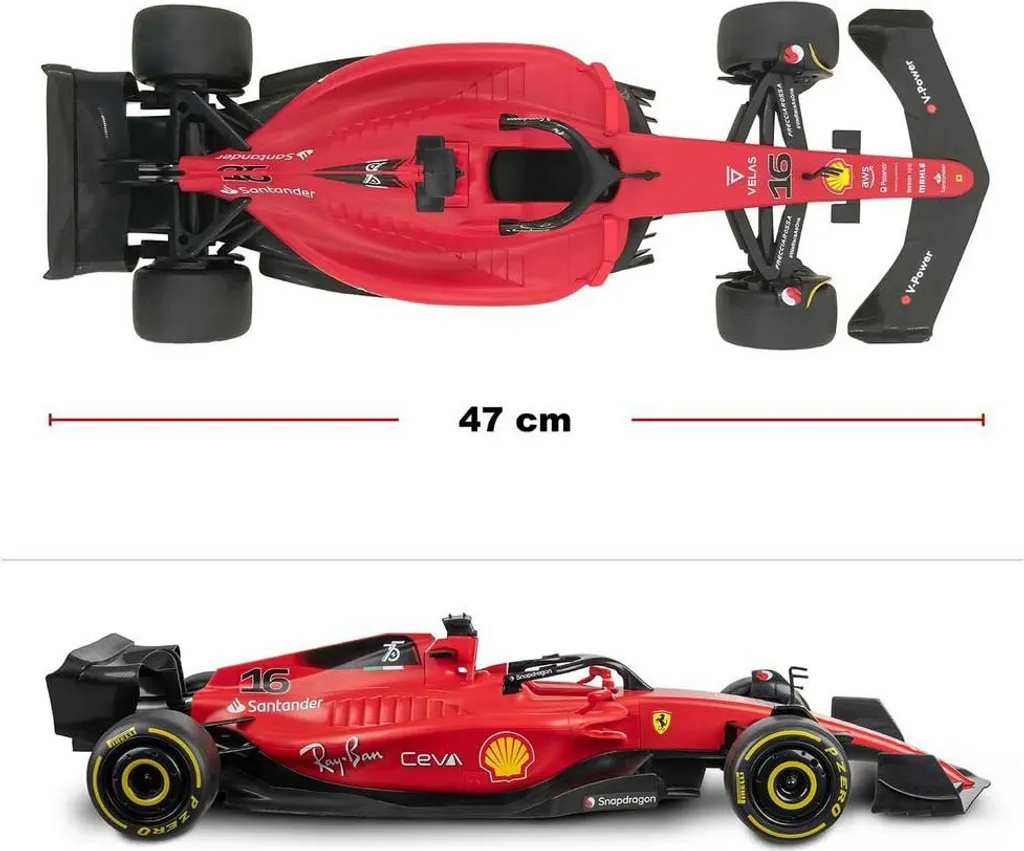 Monoplace F1 télécommandée Ferrari grand format 1/12 de course - 6