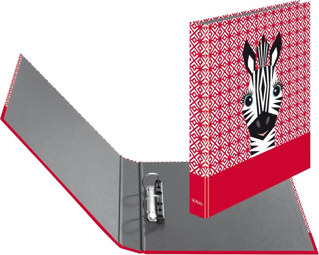 Ringbuch maX.file A4 30mm 2 Ringe Cute Animals Zebra Packung mit 16 Stück