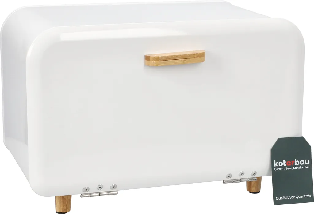 Boîte à pain KOTARBAU émaillée blanche brillante pour cuisine