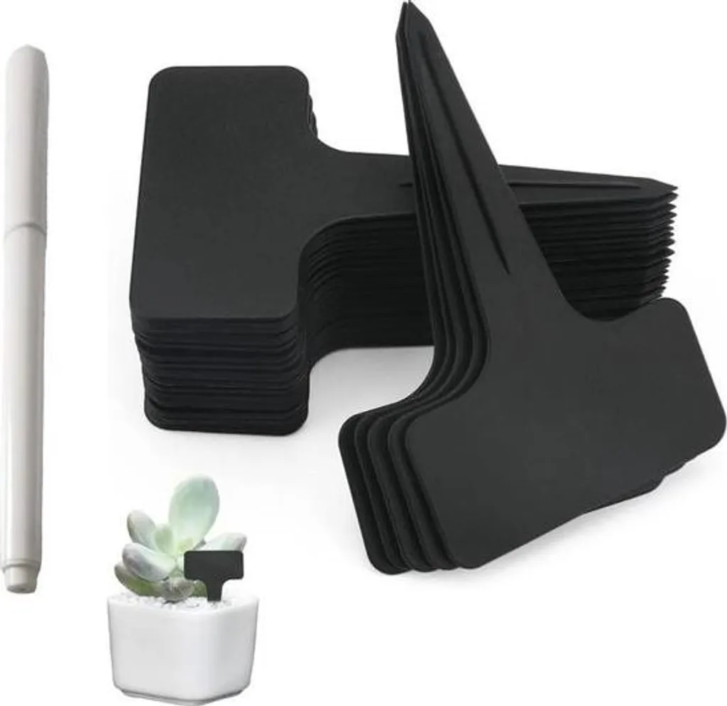 Marqueurs de Plantes pour Potager et Herbes Aromatiques - Lot de 100 Noir