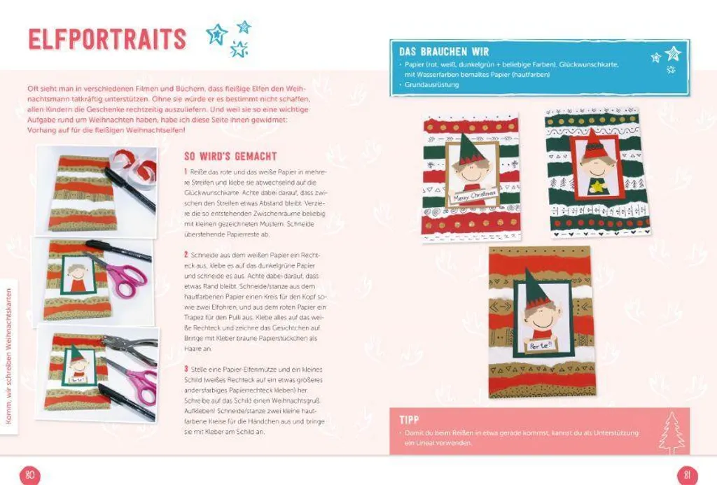Matériel bricolage Noël multicolore en feutrine et bois de hêtre