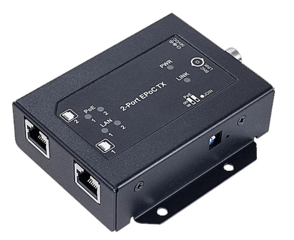 Adaptateur Wantec 2wIP e-Series 1 vers 2 EPoC TX pour réseau IP sur 2 fils