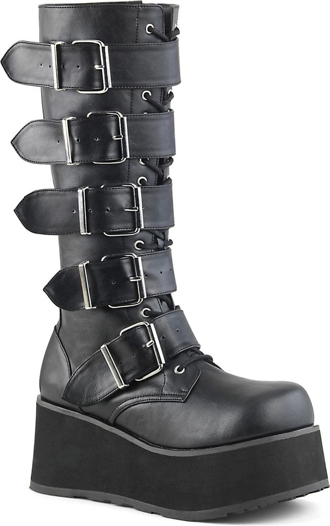Demonia | Plattformstiefel - Trashville-518 - Schwarz - EU 40 - Veganleder - Gothic Stil - Uni