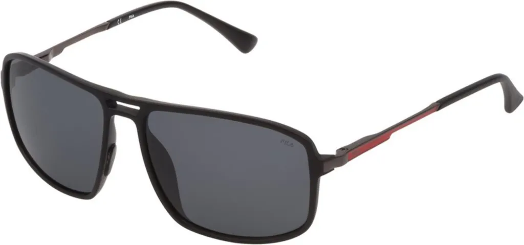 Lunettes de soleil Fila SF9329 58U28Z noires mate pour hommes et femmes