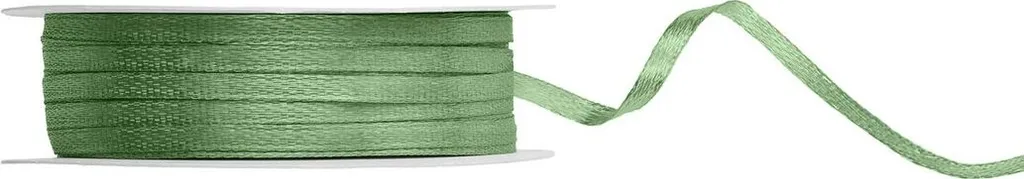Nastro Doppio Raso Verde Salvia 3mm | Rotolo 50m Prezzo Ingrosso