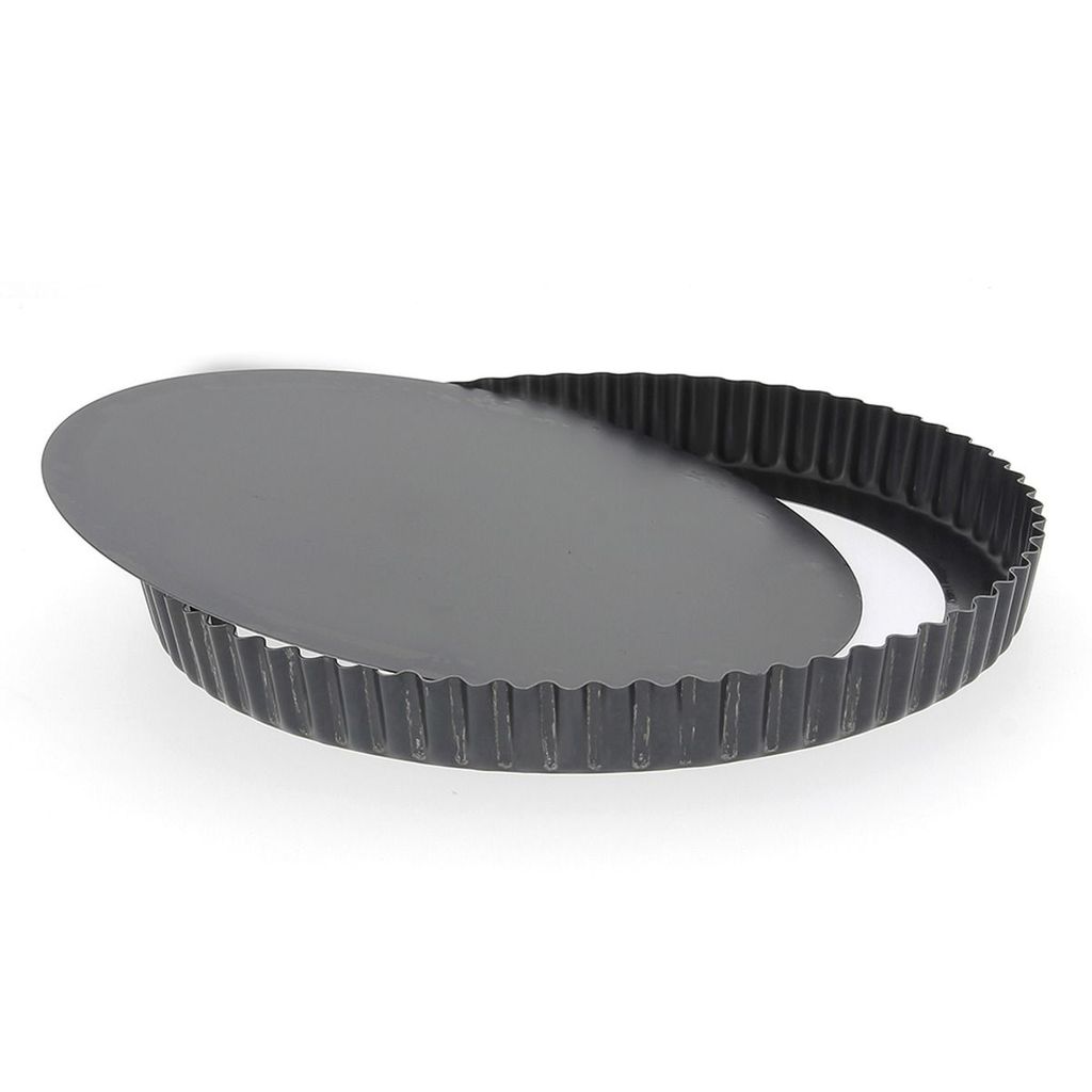 Tarteform Ø 23 cm Stahl Quicheform mit HEBEBODEN Antihaftbeschichtet DE BUYER