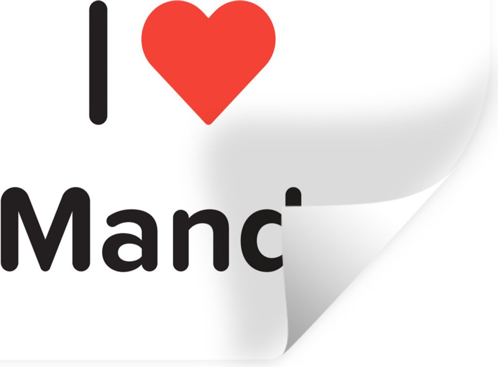 MuchoWow Wandtattoo Wandsticker Wandaufkleber Ich liebe - Mandy - Mädchen 80x60 cm Selbstklebend und Repositionierbar - Faltenfrei