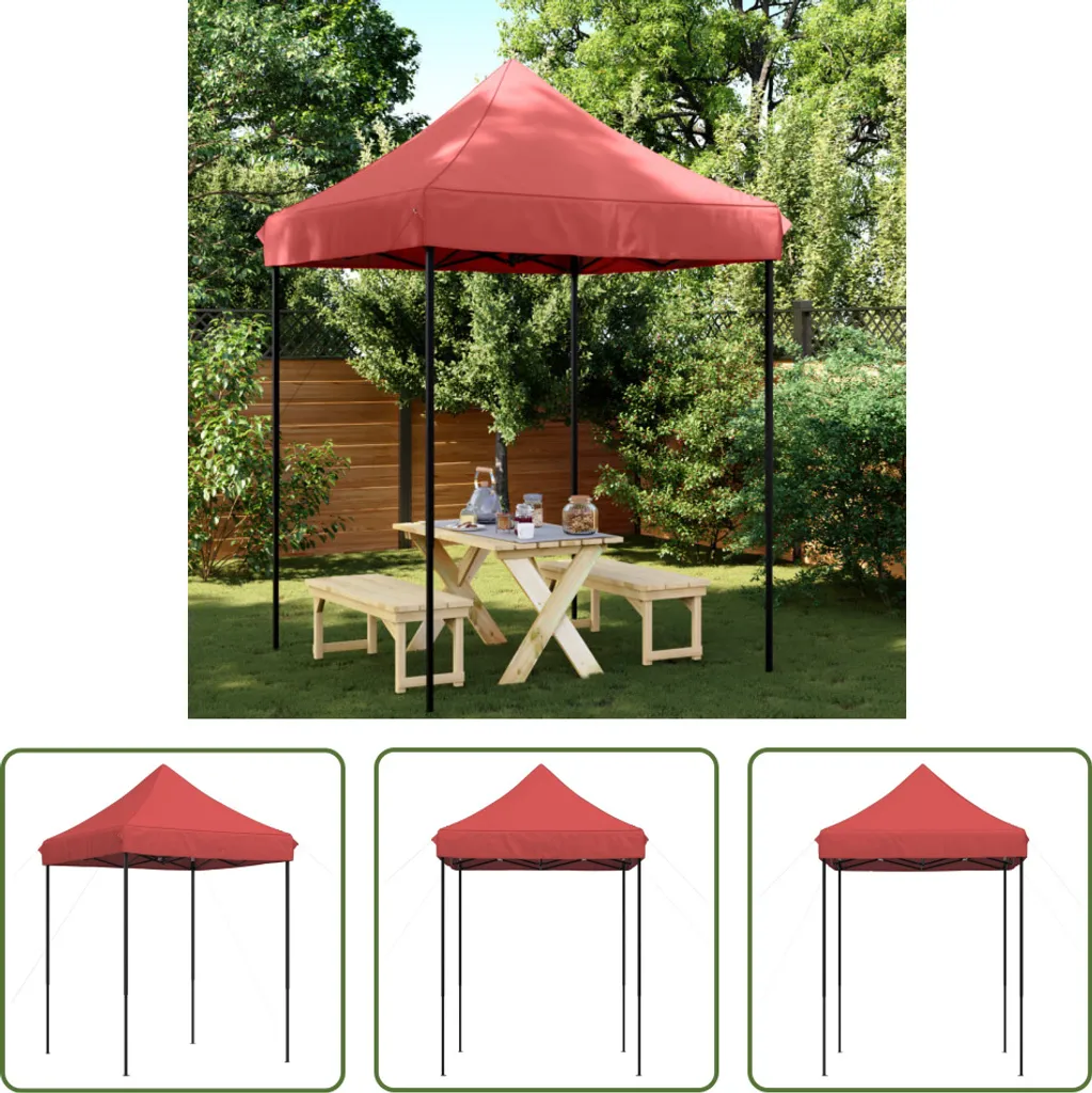 Gazebo Pieghevole 2x2 Rosso per Espositori e Mercatini