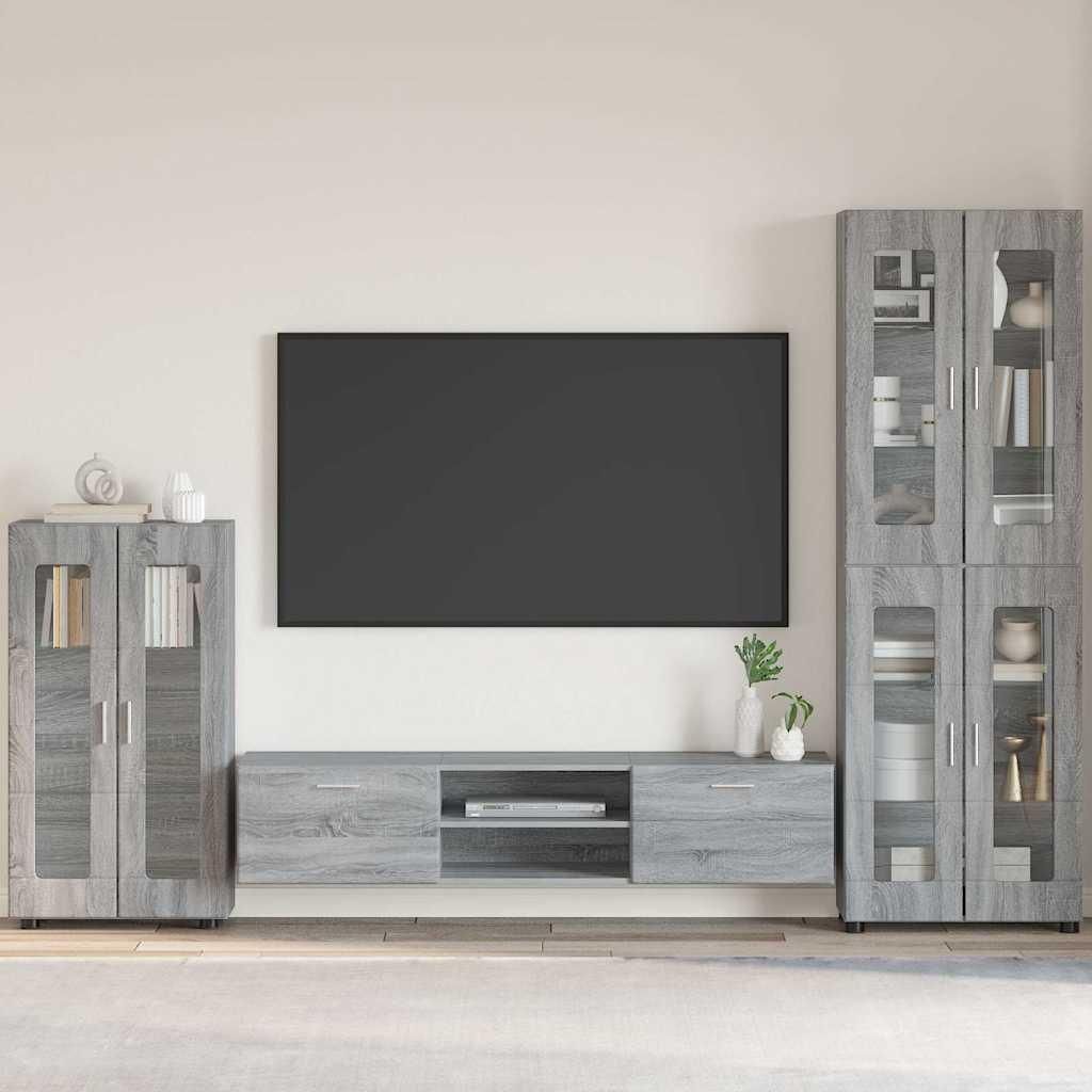 Maison Exclusive - Sideboard FLORIN Graues Sonoma 55,5 x 29 x 103 cm Holzwerkstoff