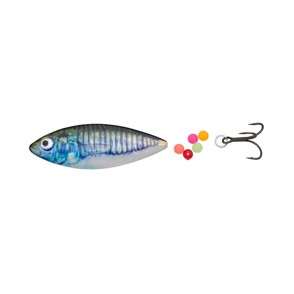 Savage Gear Meerforellenblinker Stickle Blade Line Thru 6 g Green Silver