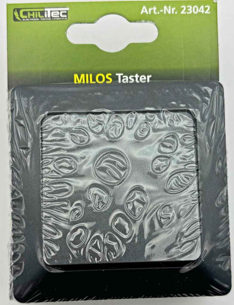 MILOS Taster, Anthrazit 0-250V/ 10A, inkl. Rahmen, UP Produktbild 3