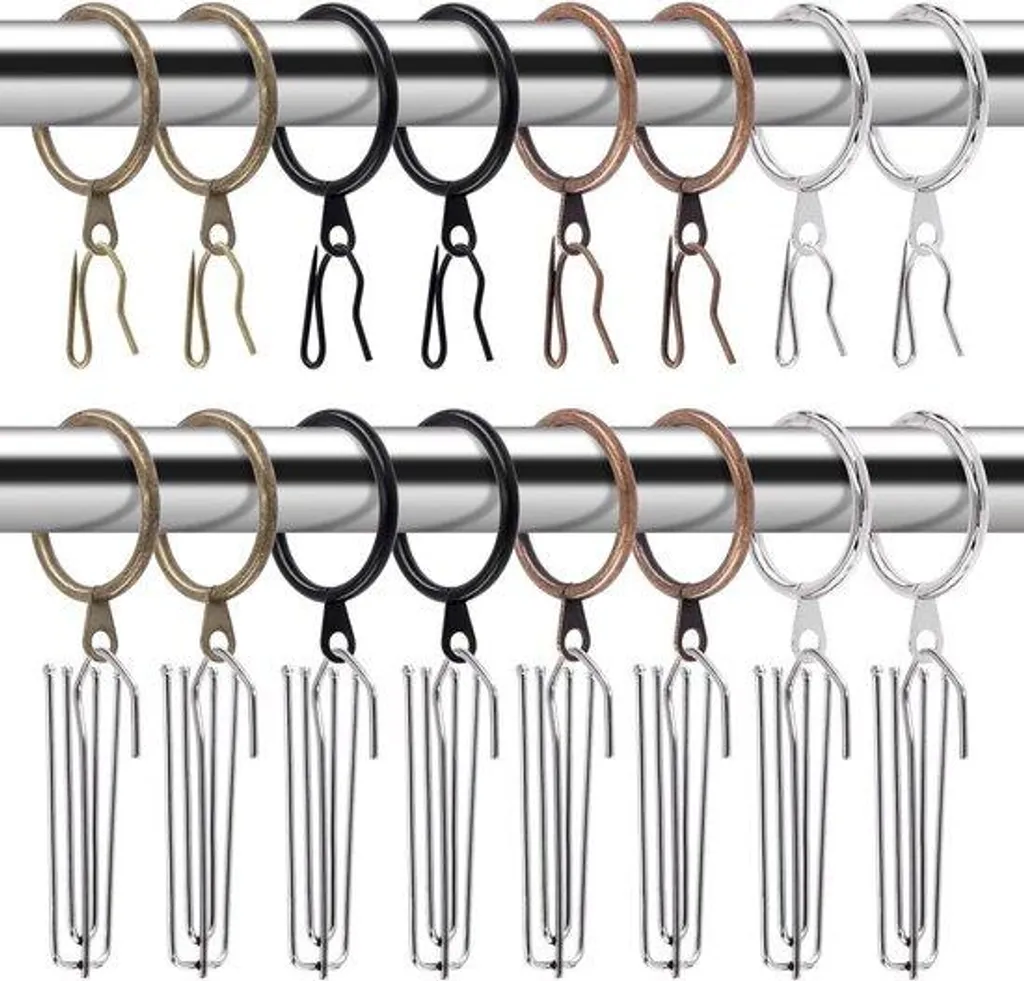 Anneaux de rideau 30 mm en acier inoxydable cuivre - Pack de 120 pièces