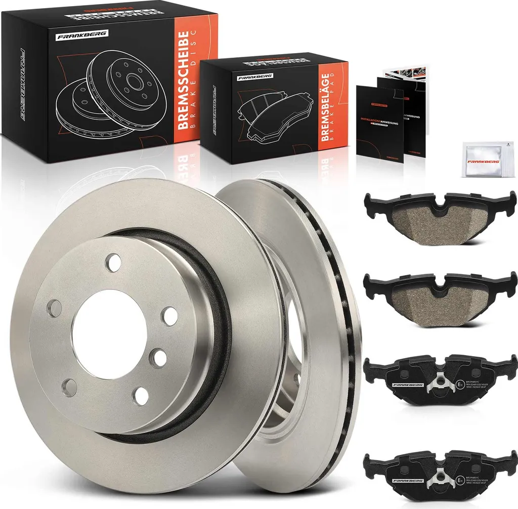 Freins arrière BMW E46 disques et plaquettes haute longévité 6 pièces