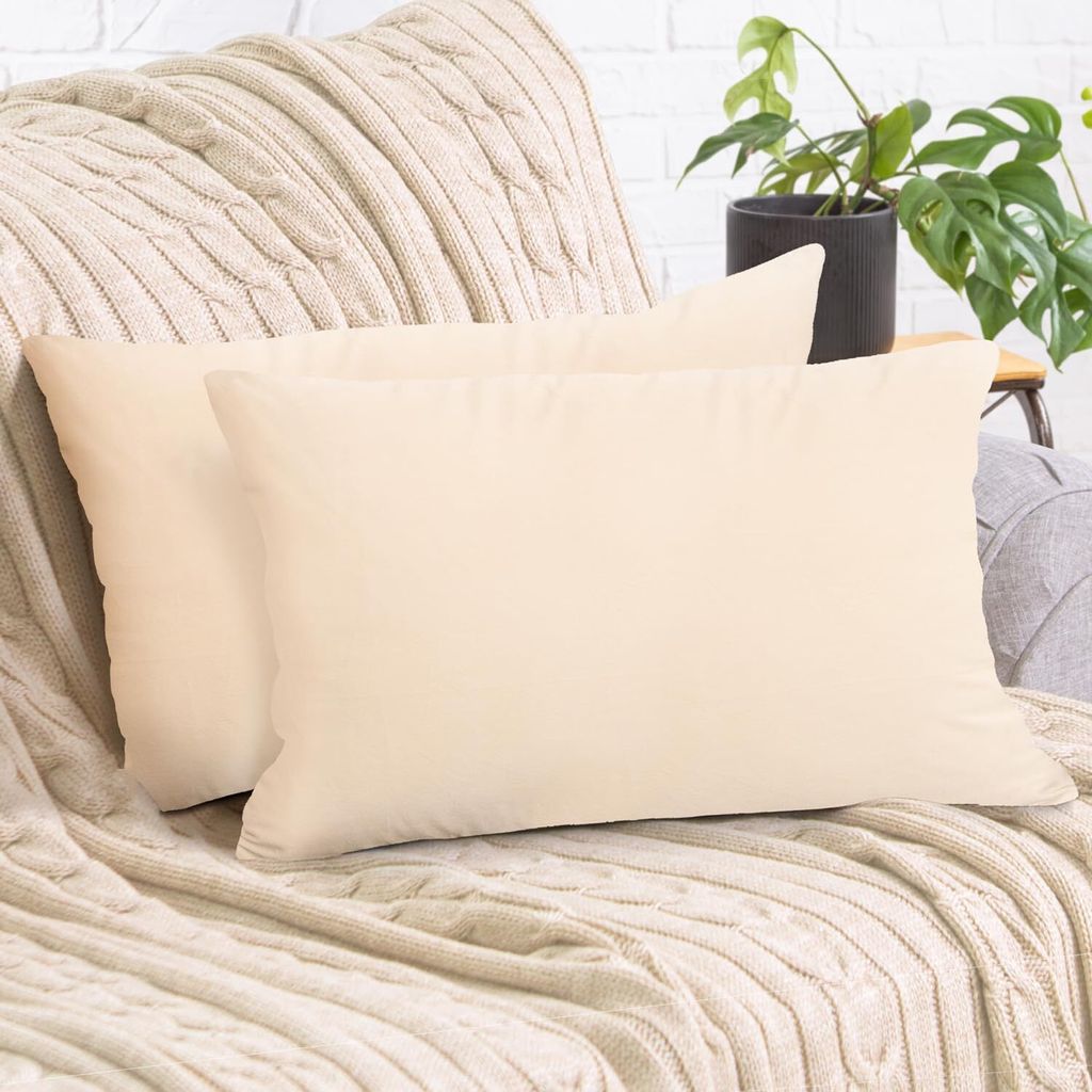 2er Set Kissenbezug 40x60cm, Samt flauschig weich, mit Produktbild 