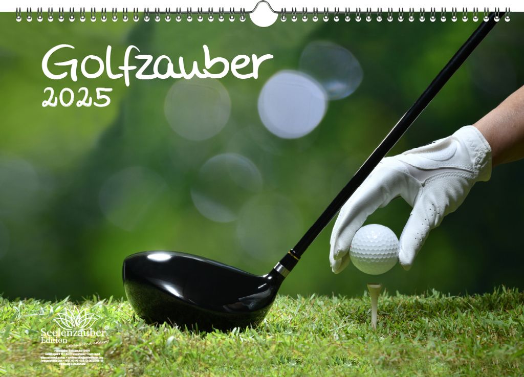 Golfzauber DIN A3 Kalender für 2025 Golf und golfen - Seelenzauber