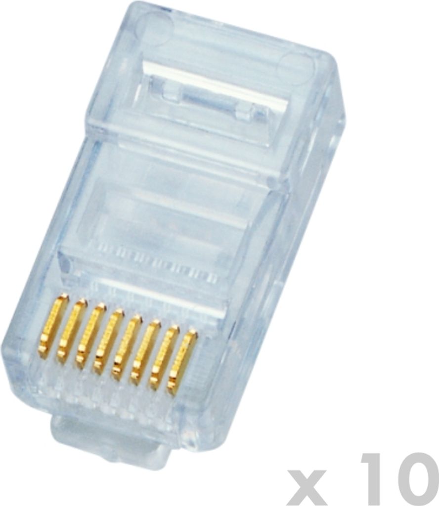 DATACOM RJ45 UTP 8p8c Cat5e Stecker 10Stück (Draht)