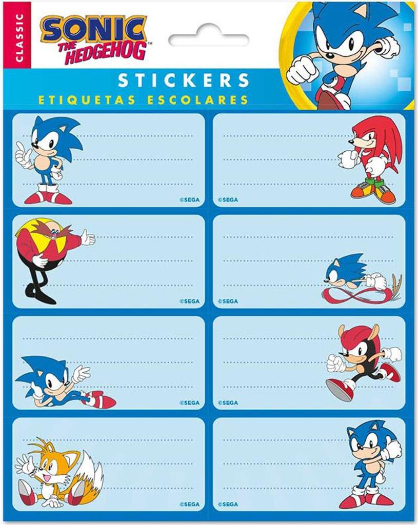 Sonic the Hedhegoh Adhesive labels Zdjęcie produktu 