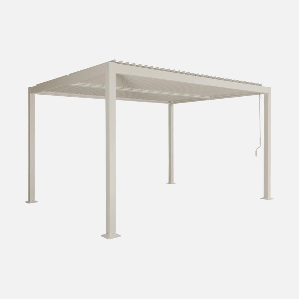 sweeek - Bioklimatische Pergola mit Lamellendach Palace 3x4m - Beige