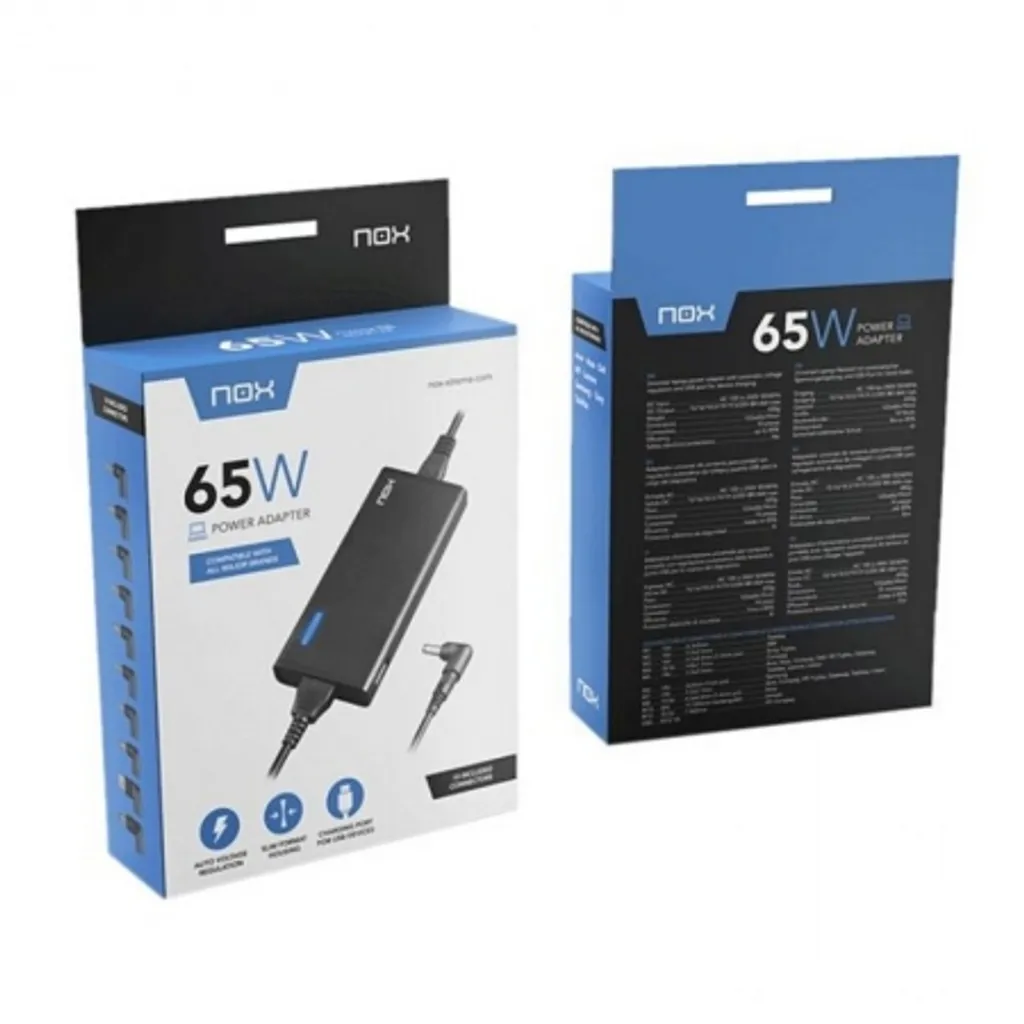 Chargeur universel pour PC portable NOX NXPWR avec 10 embouts de charge