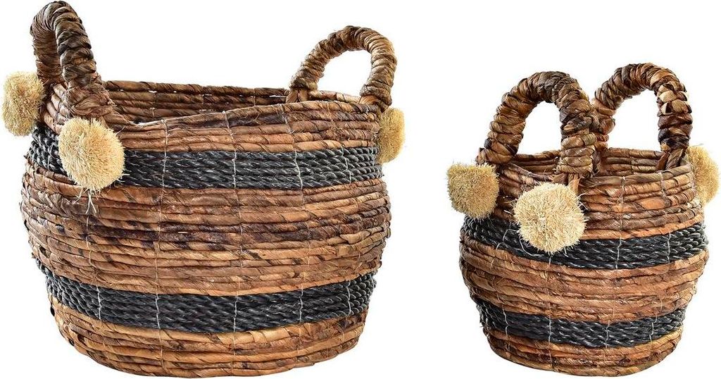 Korb-Set DKD Home Decor Naturfaser 31 x 31 x 33 cm Kolonial