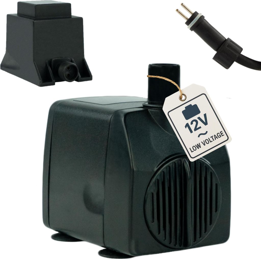 Wasserspiel-Pumpe 12 V – 750 L/H | nur 11 Watt | 7m Kabel | Produktbild 