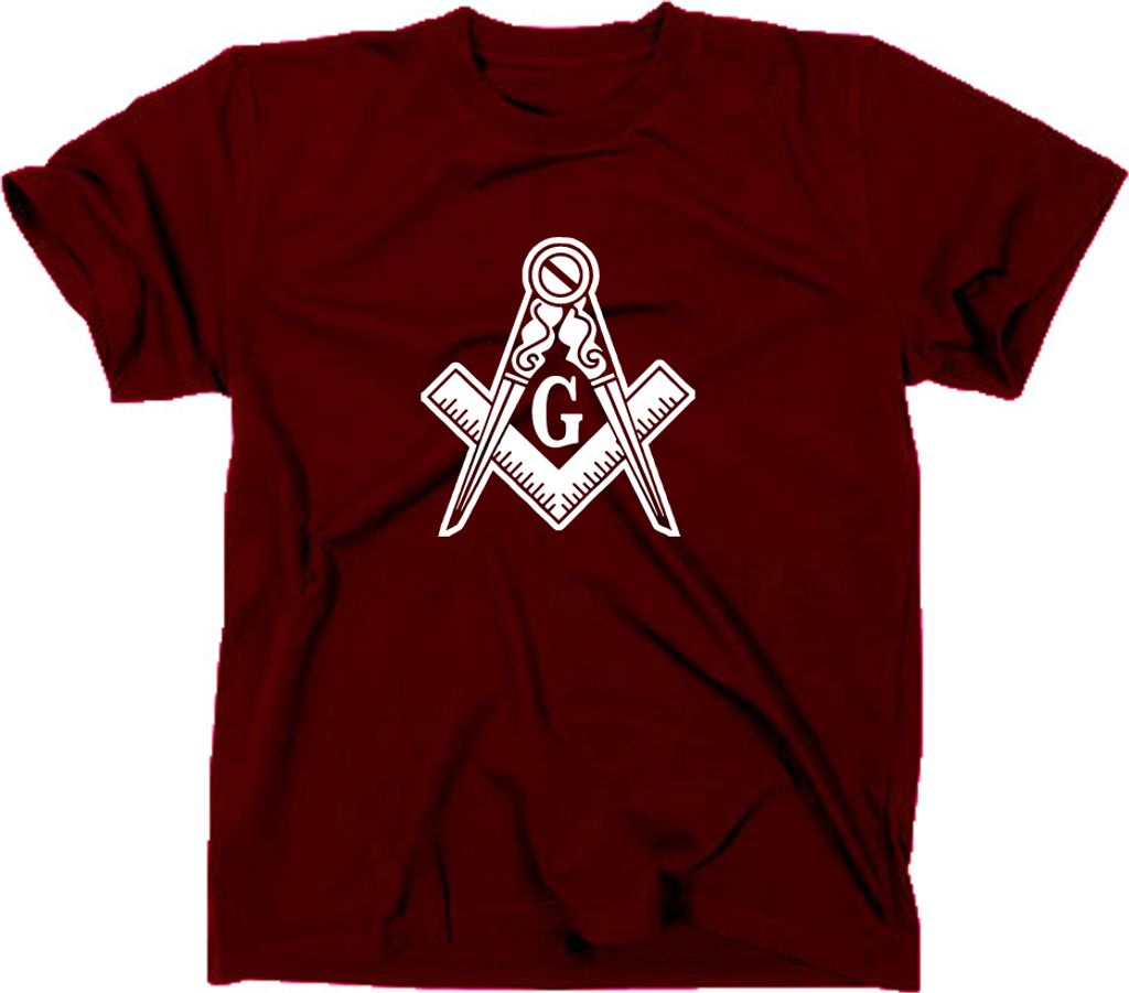 Styletex23 T-Shirt Freemason Freimaurer Logo, maroon, XL