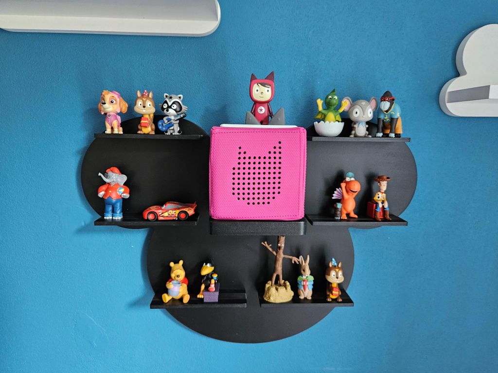 Toniebox Regal Mausförmig Schwarz mit Display