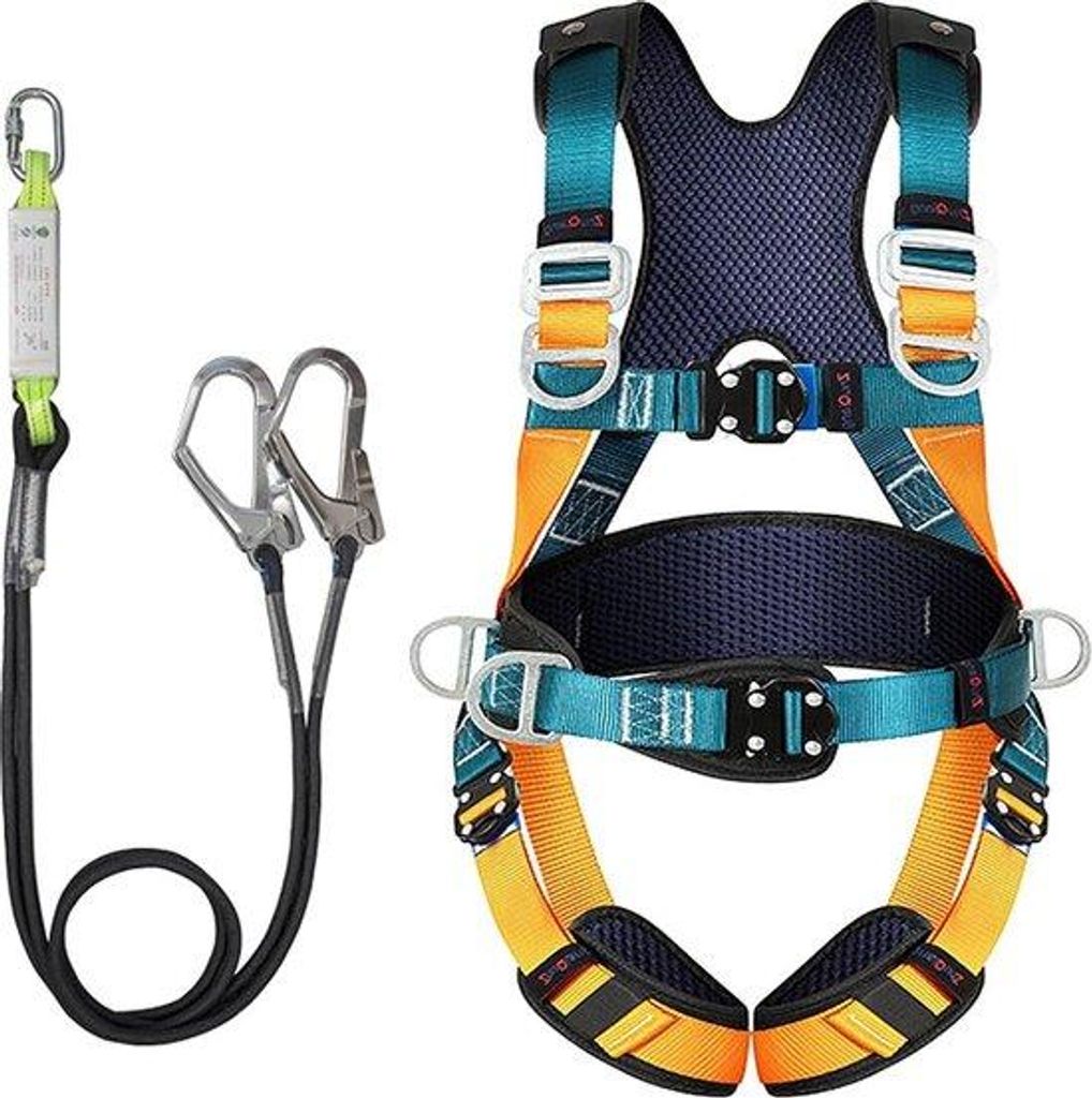 5-punts veiligheidsgordelset für Outdoor-Bergsteigen und Klettern mit Puffern - Rettungsdienst Sicherheitsgurtsatz