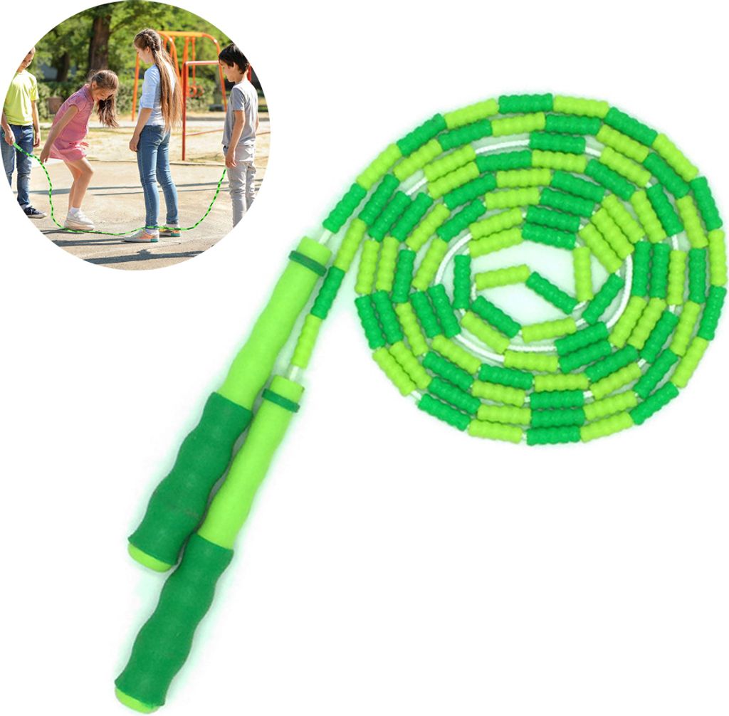 Amble Springseil mit weichen Perlensegmenten – verstellbar für Männer, Frauen und Kinder – verwicklungsfrei für Fitness, Training, Workout u...