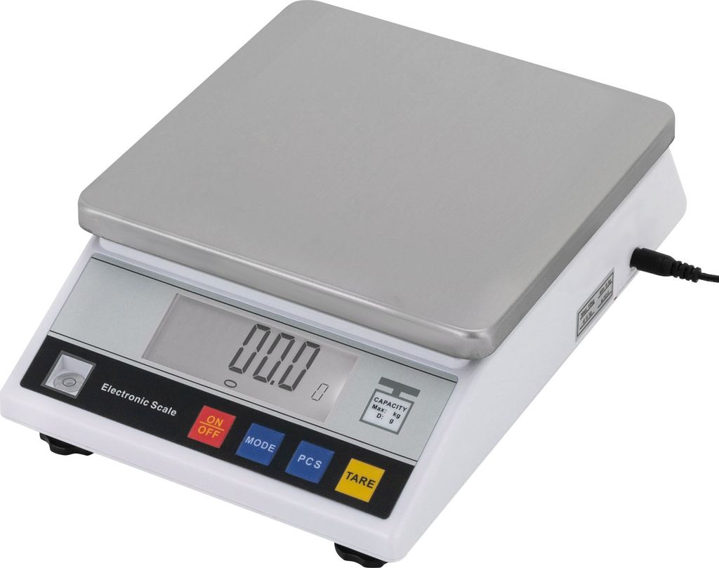 Digitale Elektronische Waage Industrie Präzisionswaage 0.5g-10kg mit Zähl- und Tarafunktion Weiß