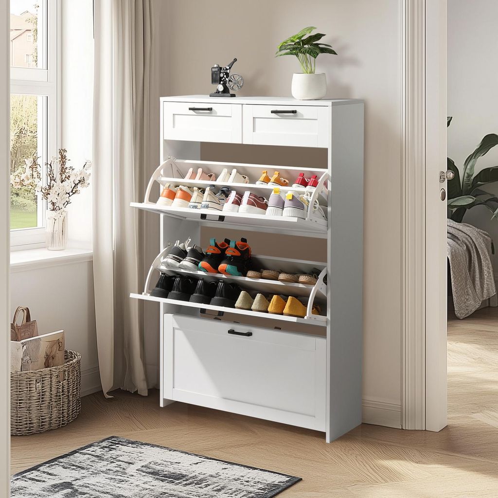 FCH Schuhschrank mit 3 Klappen, Schuhregal mit 2 Produktbild 