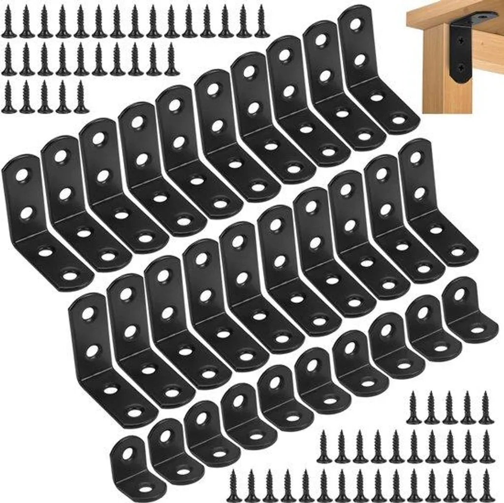 30 Pieds d'Angle Robustes en Acier avec Visserie Complète pour Fixation