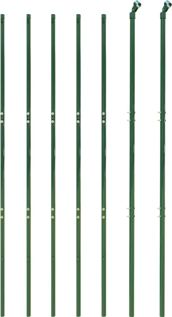 Recinzione Metallica con Picchetti Ancoraggio Verde 1,1x25 m