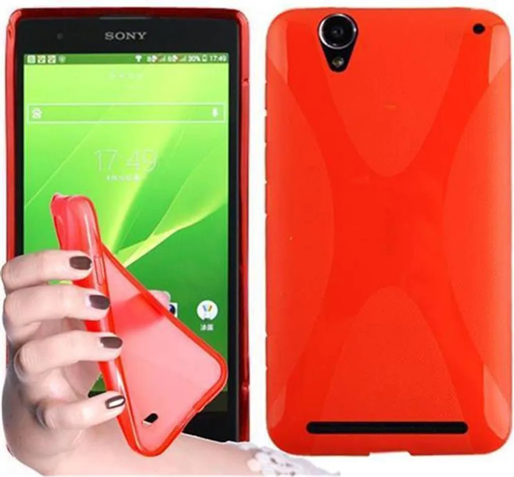 Custodia Protettiva Rossa Cadorabo Sony Xperia T2 Ultra - TPU Case
