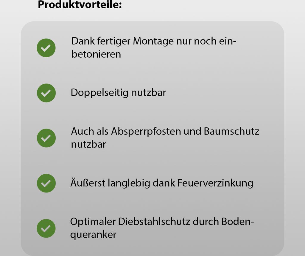 Fahrradanlehnbügel 78 x 115 cm Stahl feuerverzinkt Ø 60 mm Produktbild 7