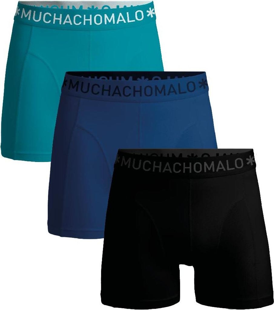 Muchachomalo Herren Boxershorts – 3er Pack – Baumwolle Stretch – Bequeme Unterwäsche – Größe M - SOLID1010-683