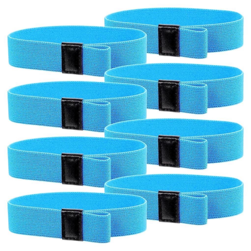 Elastische Bento-Gurte 8 Stück Dehnbare Brotdosen-Befestigungsbänder Blaue Lunchbox Tragegurte für Schulbrotdosen und Utensilienhalter