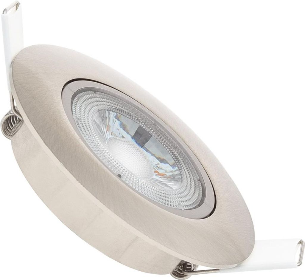 LED Downlight Einbaustrahler 5W Schwenkbar Rund Gebürstetes Produktbild 