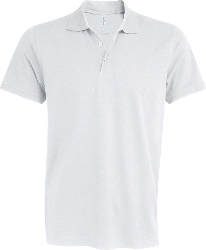 Kariban Herren Polo-Shirt Polohemd Poloshirt Polo Arbeit Freizeit Shirt, Größe:3XL, Farbe:Weiß