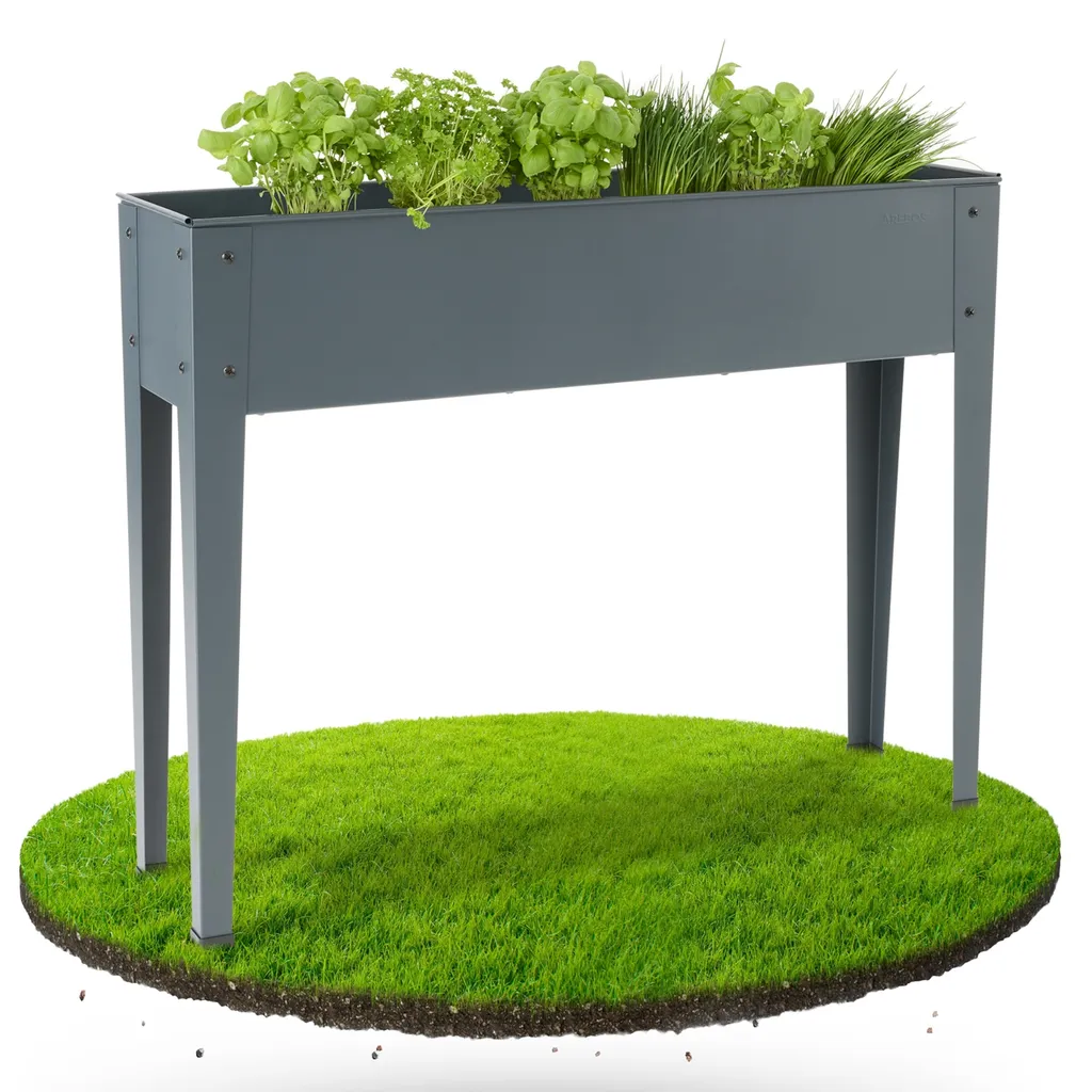 Carré potager surélevé en acier galvanisé idéal herbes aromatiques et fleurs